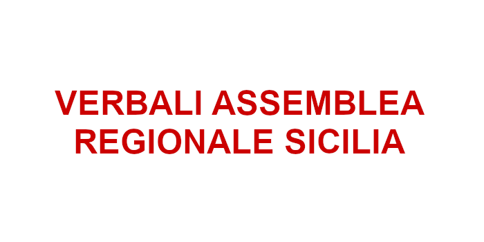 VERBALI ASSEMBLEA REGIONALE SICILIA