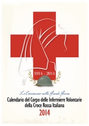 La copertina del Calendario 2014 delle infermiere volontarie CRI