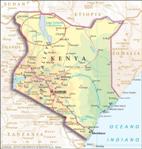 Emergenza Corno d’Africa:cartina giografica del Kenya