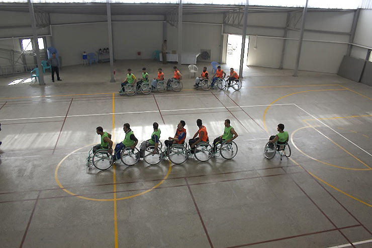 I giocatori della Nazionale di basket afghana disabili