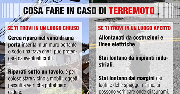 Croce Rossa Italiana – infografica terremoto