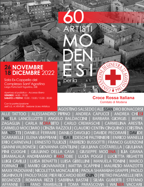 60 Artisti Modenesi, una mostra per i 135 anni di presenza sul territorio della Croce Rossa Italiana Comitato di Modena