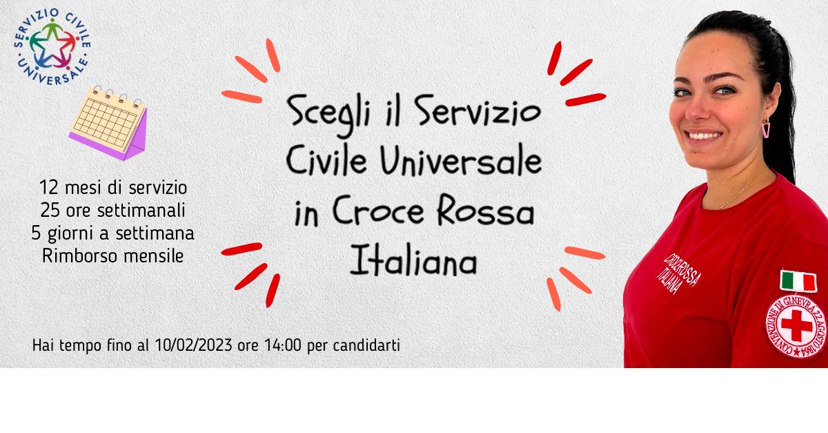 Scegli il servizio civile universale della Croce Rossa Italiana