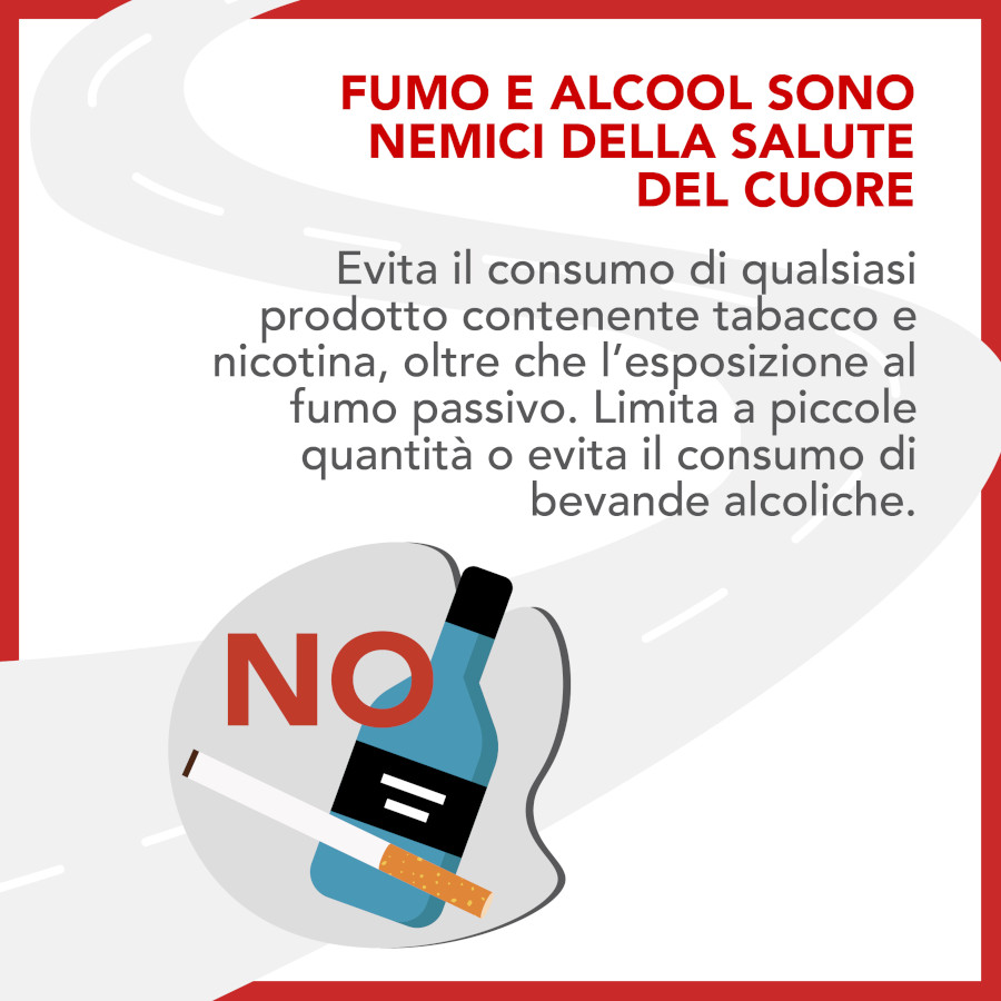 Fumo e alcool sono nemici della salute del cuore