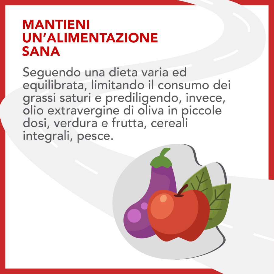 Mantieni un'alimentazione sana