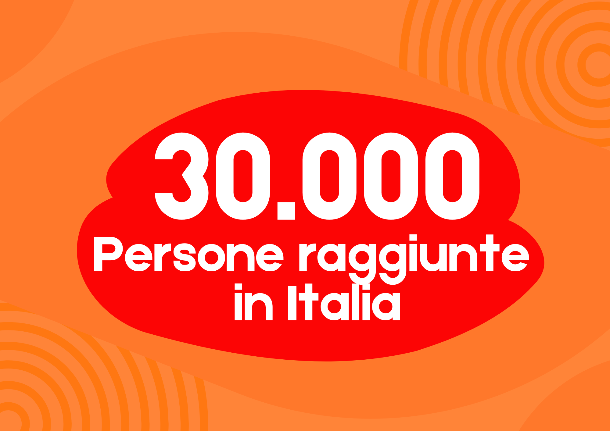 30.000 persone raggiunte in Italia