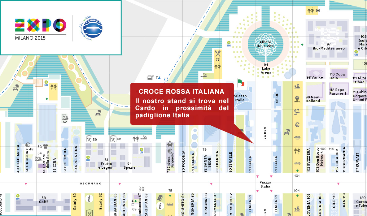 La mappa di Expo Milano 2015: dove trovare Croce Rossa Italiana 