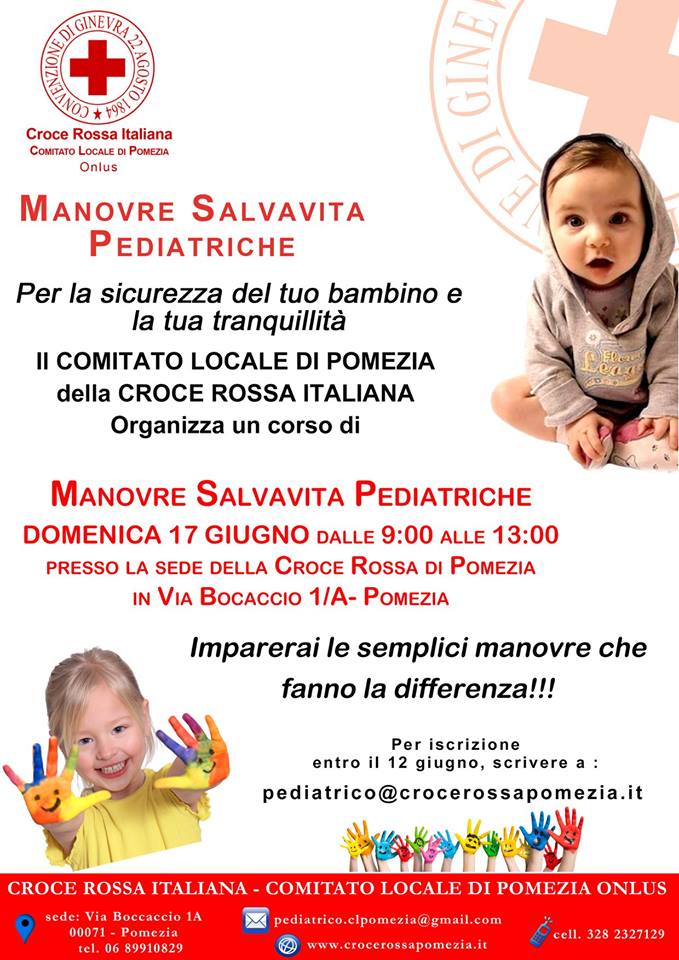 Corso Manovre Salvavita Pediatriche Pomezia