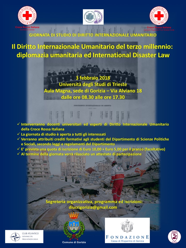 Gorizia – il 3 febbraio una giornata di studio dedicata al Diritto Internazionale Umanitario