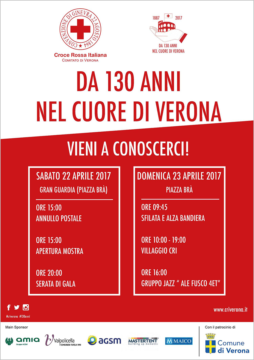 Verona, il Comitato CRI festeggia i 130 anni di attività