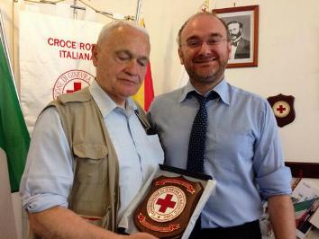 Visita in Sicilia del Referente Nazionale CISCRi immagine del professore vanni e del presidente della croce rossa sicilia valastro