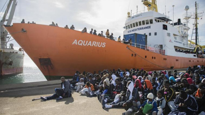 La nave Aquarius utilizzata per il soccorso dei migranti in mare