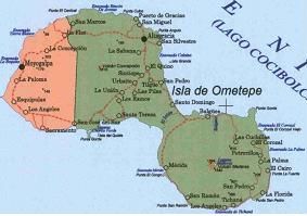 mappa Isola di Ometepe