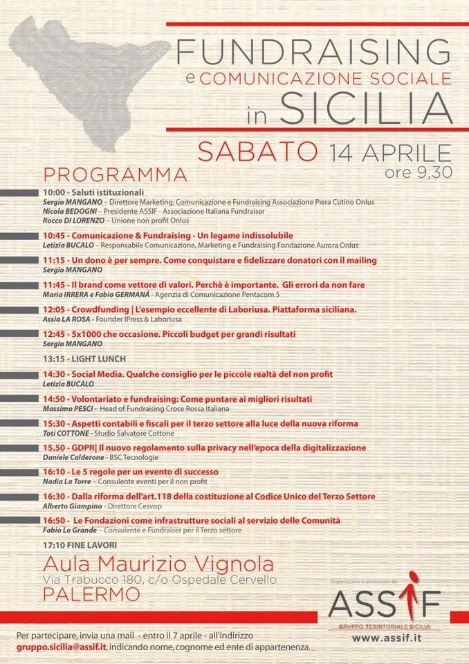 Sicilia - ​Il 14 aprile, l'evento regionale con la partecipazione della CRI su "Fundraising e Comunicazione sociale"