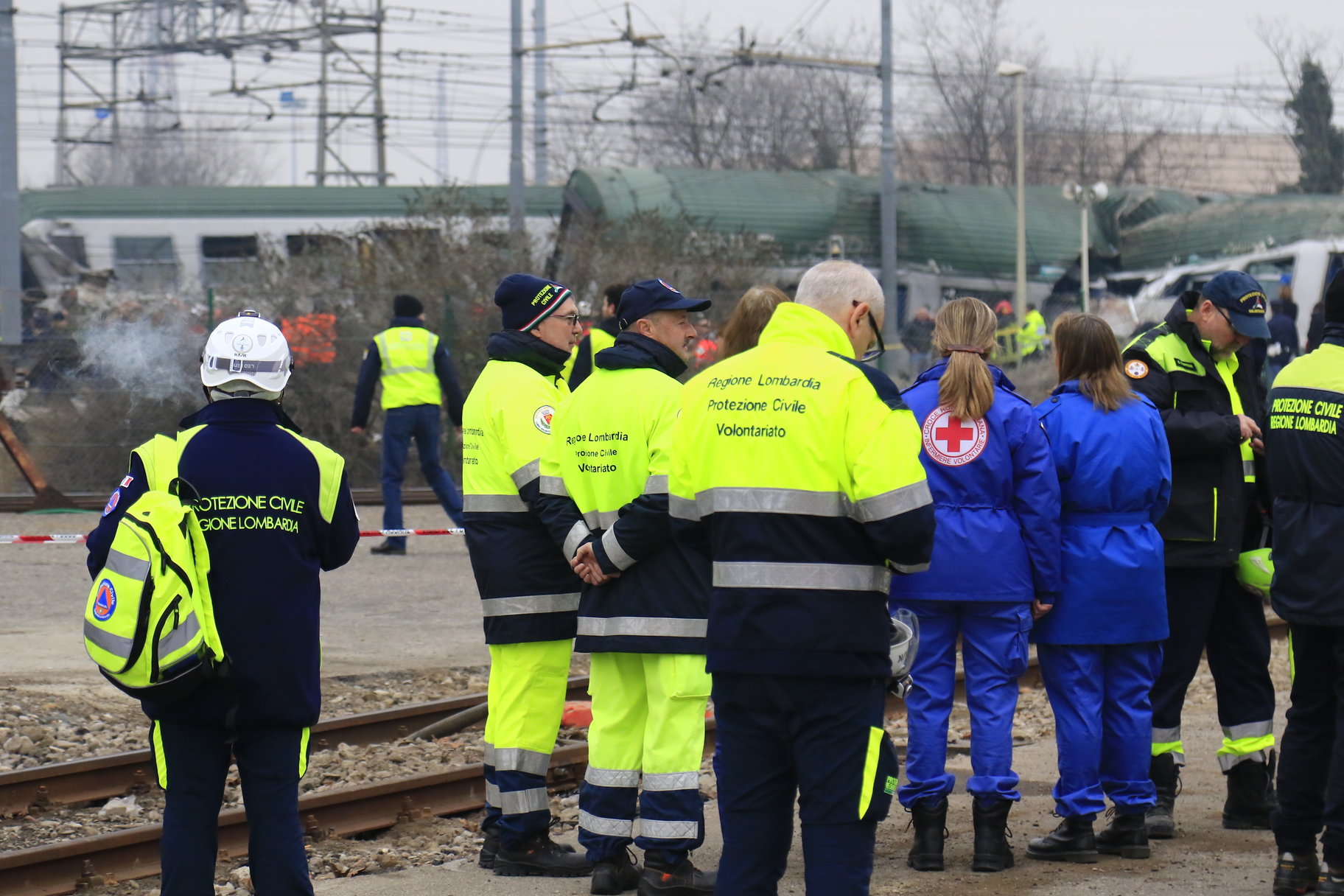 La Croce Rossa attiva nei soccorsi dopo il deragliamento del treno