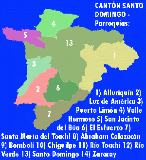 Mappa Provincia Santo Domingo de los Tsachilas