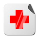 Icona di una vetrofania con la Croce Rossa