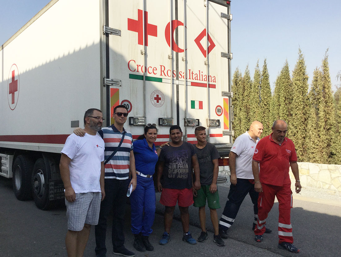 Una donazione alla Croce Rossa Montenegrina dai comitati CRI colpiti dal sisma