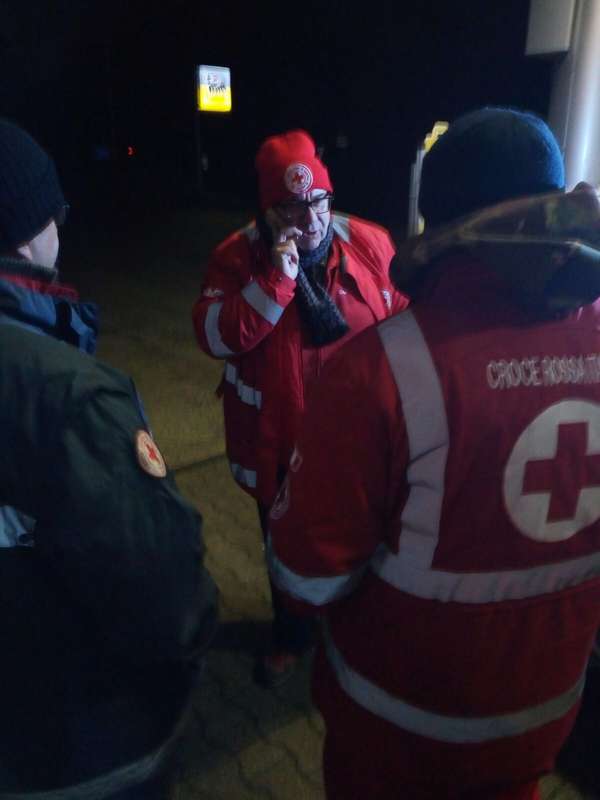 Volontari della Croce Rossa Molise intervenuti a supporto delle zone abruzzesi colpite dall'emergenza neve