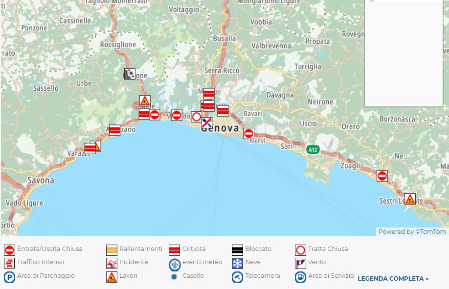 Webcam in tempo reale - Autostrade per l''Italia GIS 06 luglio 2020 alle ore 17:35