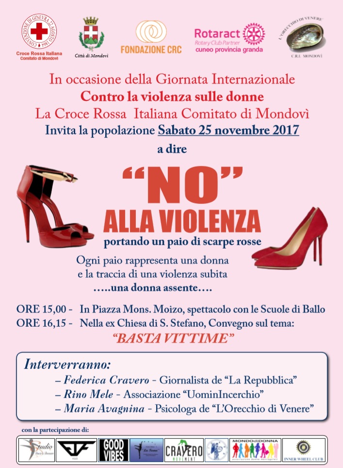 Mondovì (Cuneo) – “No alla violenza sulle donne”: gli eventi del Comitato CRI