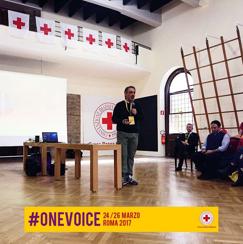 Il presidente CRI Francesco Rocca interviene a One Voice, giornate dell'Advocacy, Fundraising e Comunicazione della Croce Rossa Italiana
