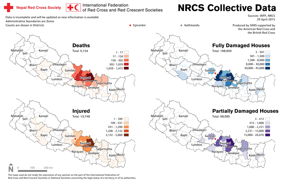 Mappa terremoto Nepal 2015