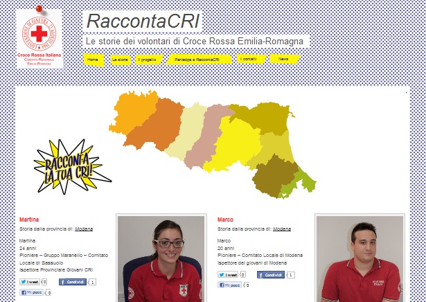La homepage di www.raccontacri.it