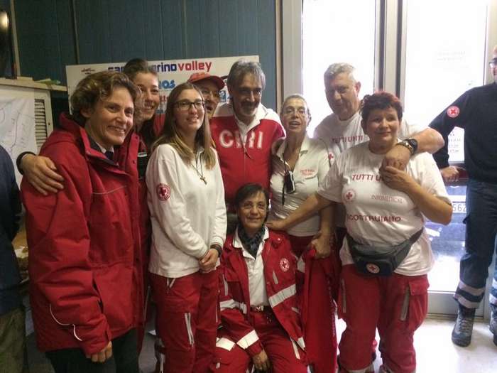 Il presidente della Croce Rossa Italiana incontra i volontari impegnati nelle zone colpite dal terremoto nel Centro Italia