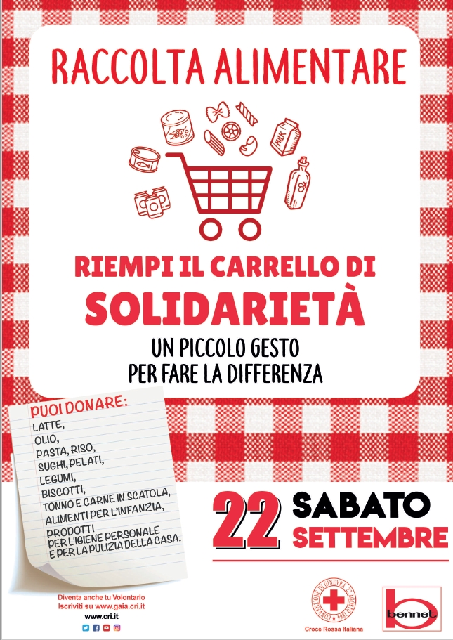 Il 22 Settembre raccolta alimentari nel Nord Italia per le persone in difficoltà