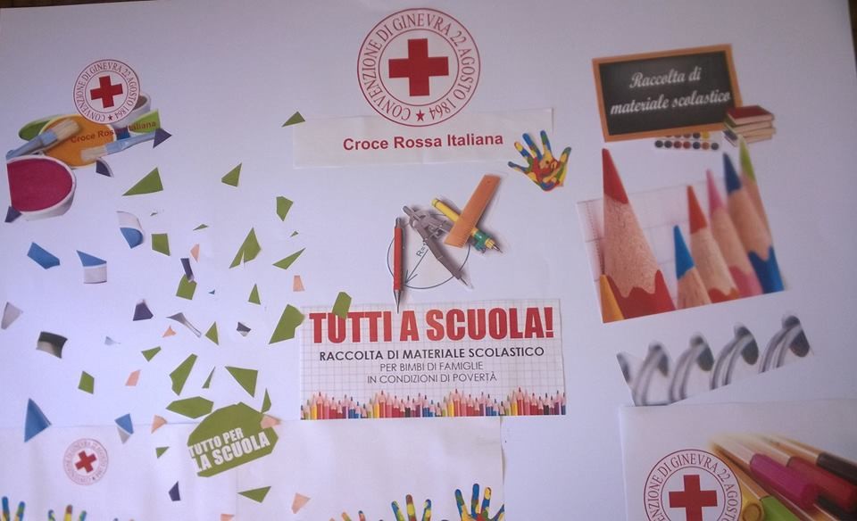 Gorizia – Con l’inizio della scuola il Comitato CRI partecipa alla raccolta di materiale didattico