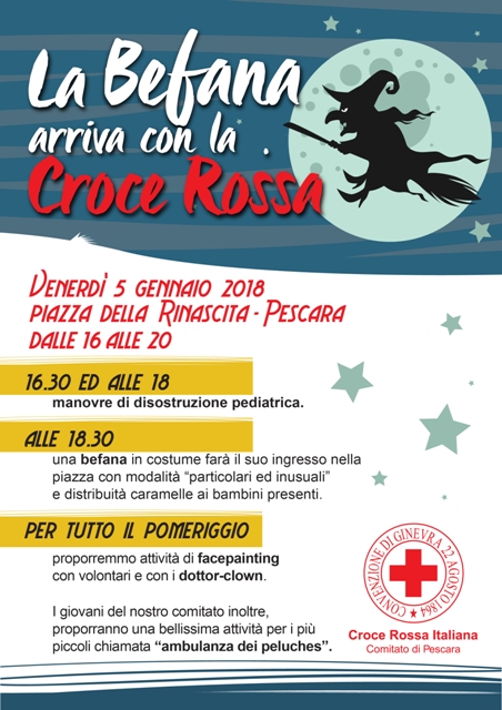 Pescara – il 4 e 5 gennaio eventi e solidarietà con la CRI