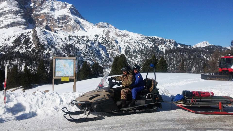 Il personale del Corpo Militare Volontario  della C.R.I. ai CASTA 2017: i Campionati sciistici delle Truppe Alpine in Alta Pusteria.