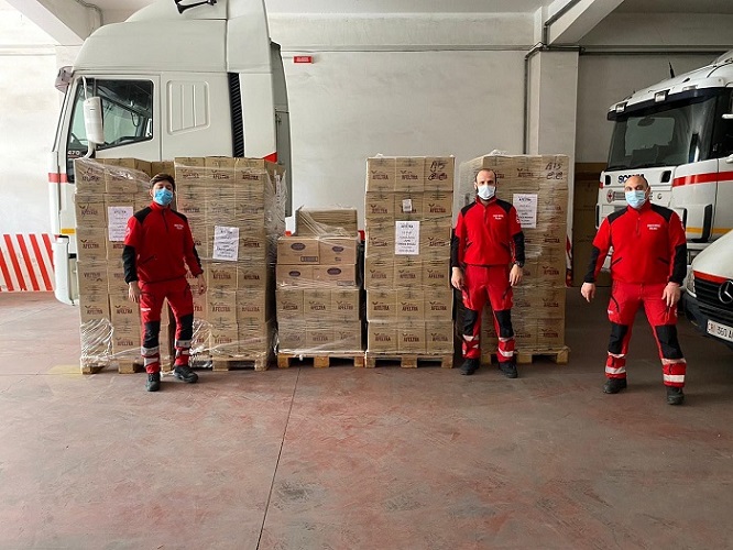 Pastificio Afeltra donano una tonnellata di pasta alla Croce Rossa