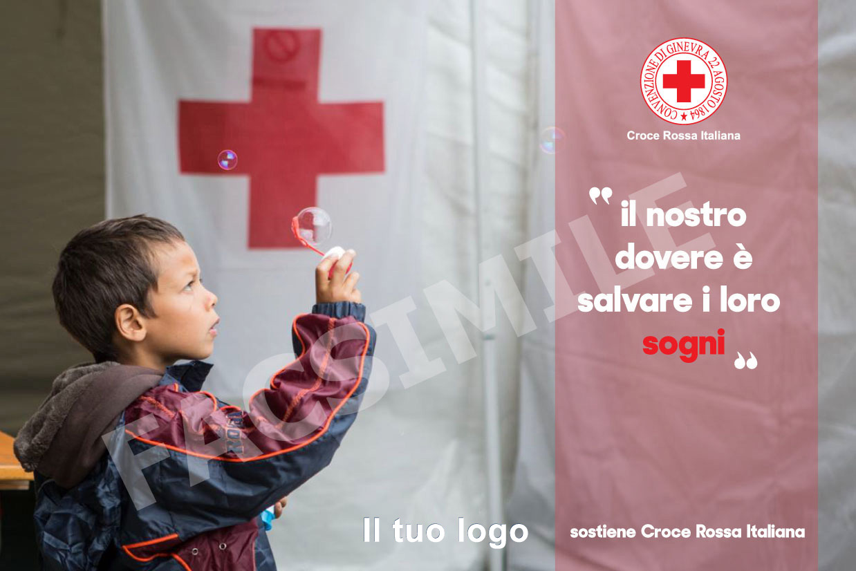 Cartolina Natale 2016 Croce Rossa con logo