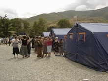 La tendopoli di Gori, che accoglie circa 1.200 sfollati 