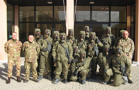 Il personale del Corpo Militare impegnato nel corso NBCR