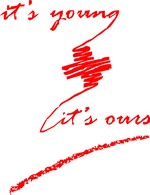 Logo con scritta "it's young it's ours"