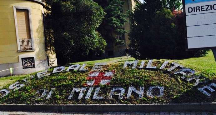 Il giardino dell'ospedale militare di Milano