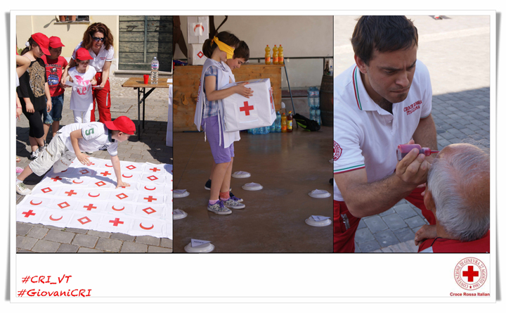 Volontari di Croce Rossa in azione