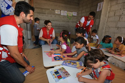 Bambini siriano a scuola