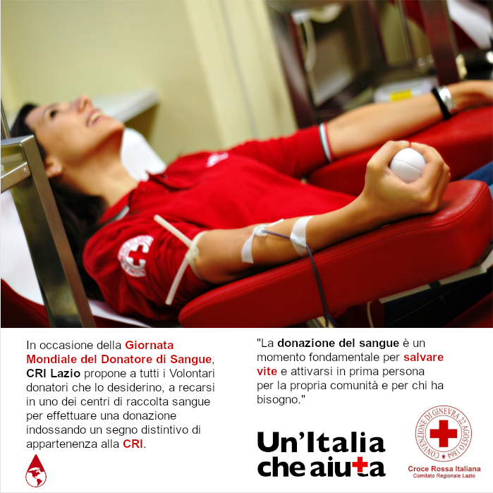 Giornata Mondiale del Donatore di Sangue 2018 CRI Lazio