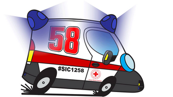immagine ambulanza con numero 58